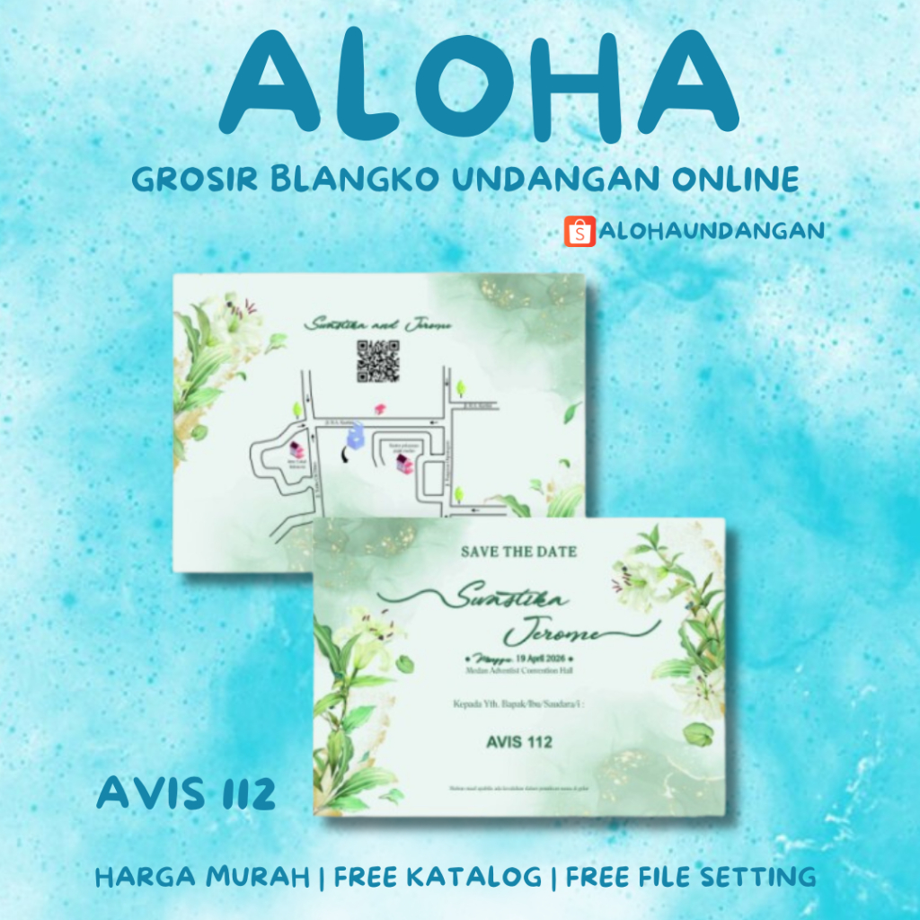 BLANGKO UNDANGAN NIKAH MURAH AVIS 112 | Aloha Undangan