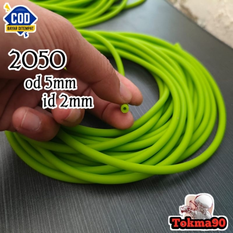 Karet Slingshot Ketapel Ikan 5 mm Hijau Buah Latex Rubber