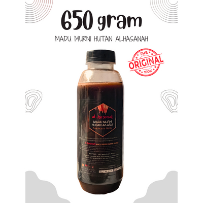 

650 gram_Madu Hutan Murni Al Hasanah_Madu Asli_Pure 100% Honey_Full Nectar_Original_Guarantee