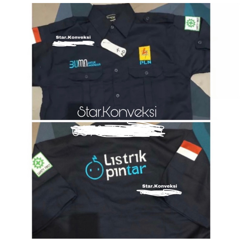Seragam Kemeja PDH Baju BUMN PLN Listrik Pintar lengan Pendek Panjang