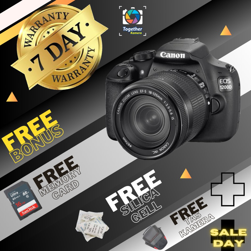 Kamera Camera DSLR Canon 1200D Lensa Kit 18-55mm Bukan 1300D 1100D 550D 1300D 650D 700D 1500D 60D