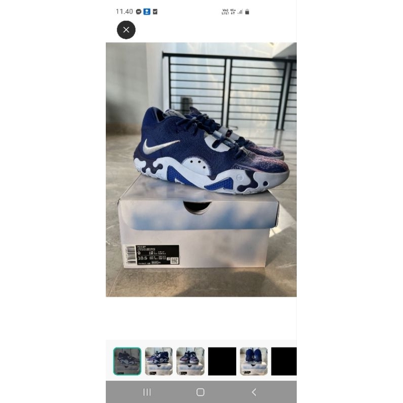 NIKE PAUL GEORGE 6 BLUE PAISLEY SIZE 9 ORIGINAL 100%