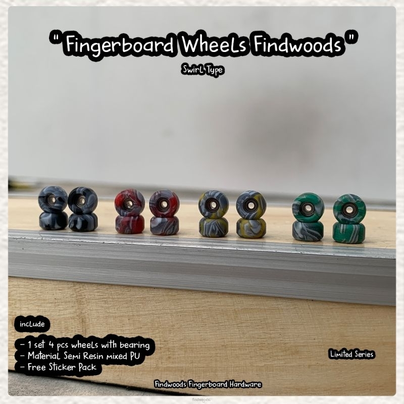 Fingerboard wheels Pro Swirl PU Findwoods