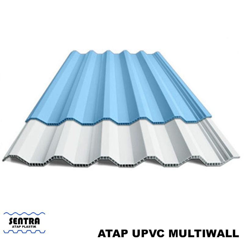 Atap Kanopi Plastik uPVC Carbolux Twin Wall / Lebar 94cm - Putih