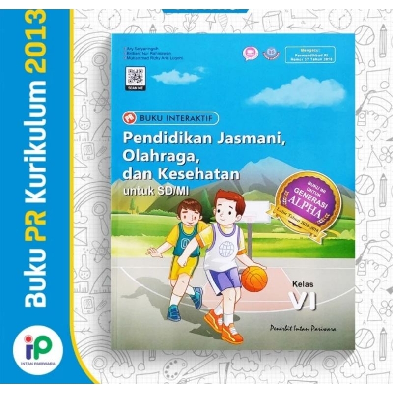 Buku lks pr interaktif PJOK kelas VI, 6 tahun 2023 kurikulum merdeka Intan Pariwara