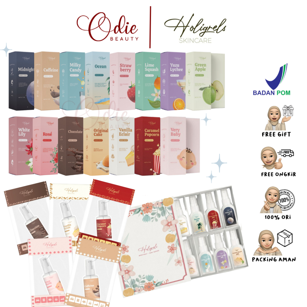 HOLIGRELS Bodymist Parfume Vanilla Eclair Bodymist Air Freshener Holigrels