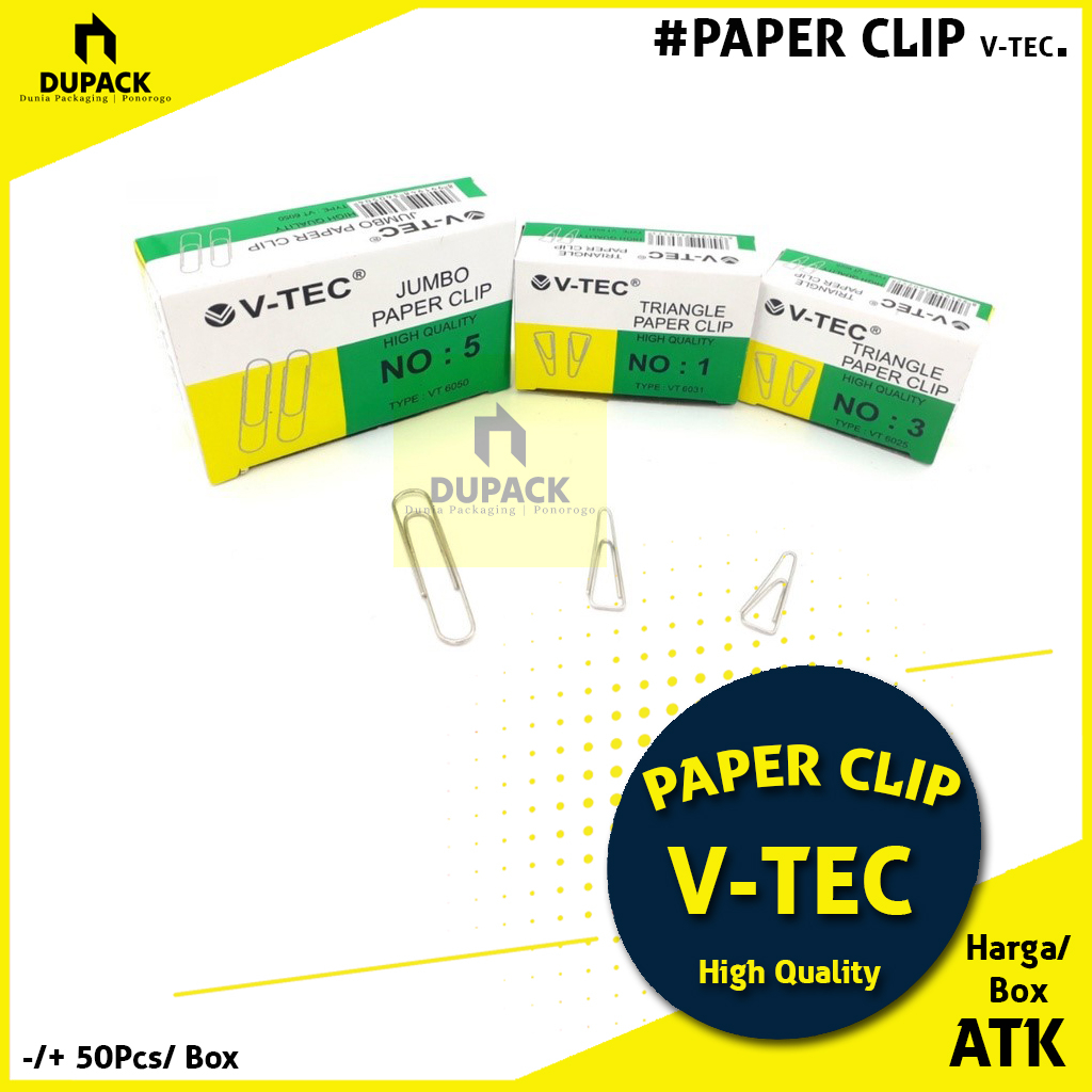 

Paper CLip V-TEC High Quality Penjepit Kertas Triangle