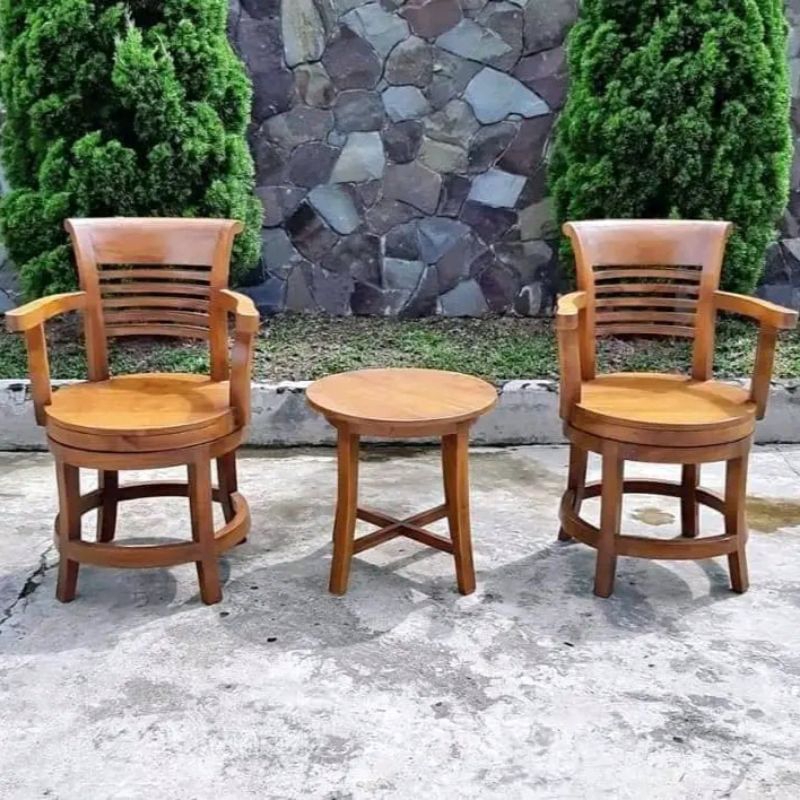 kursi teras jati minimalis modern