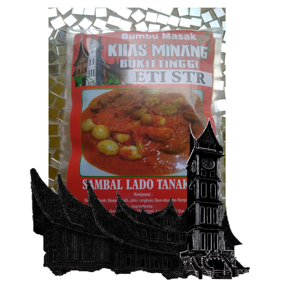 

BUMBU KHAS BUKITTINGGI ETI STR- SAMBALADO TANAK, SAMBALO MERAH, SAMBALADO HIJAU