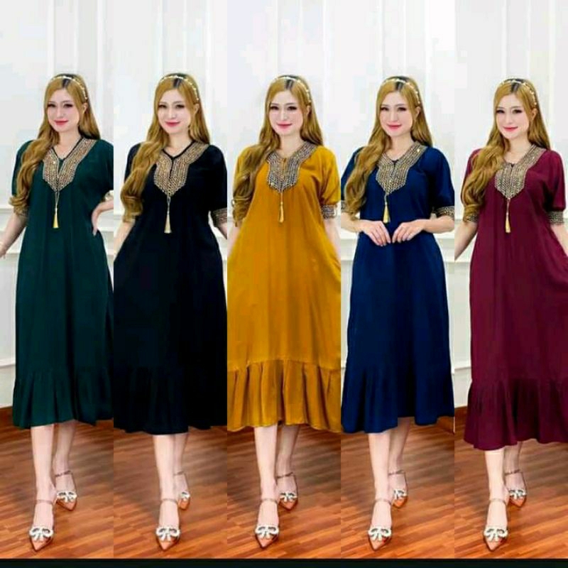 Dress polos Renda pendek // Daster renda sultan