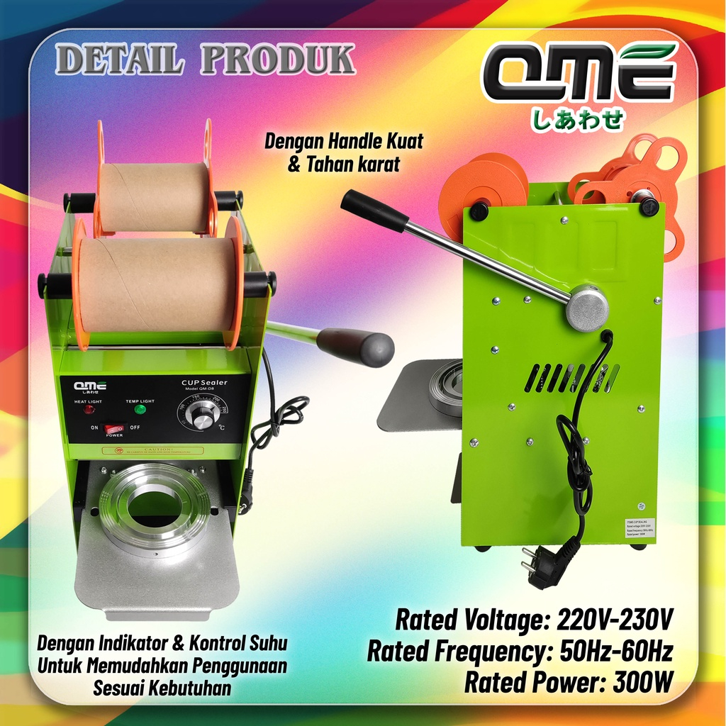 QME MESIN PRESS CUP/MESIN PRESS GELAS PLASTIK CUP SEALER 8OZ-22OZ