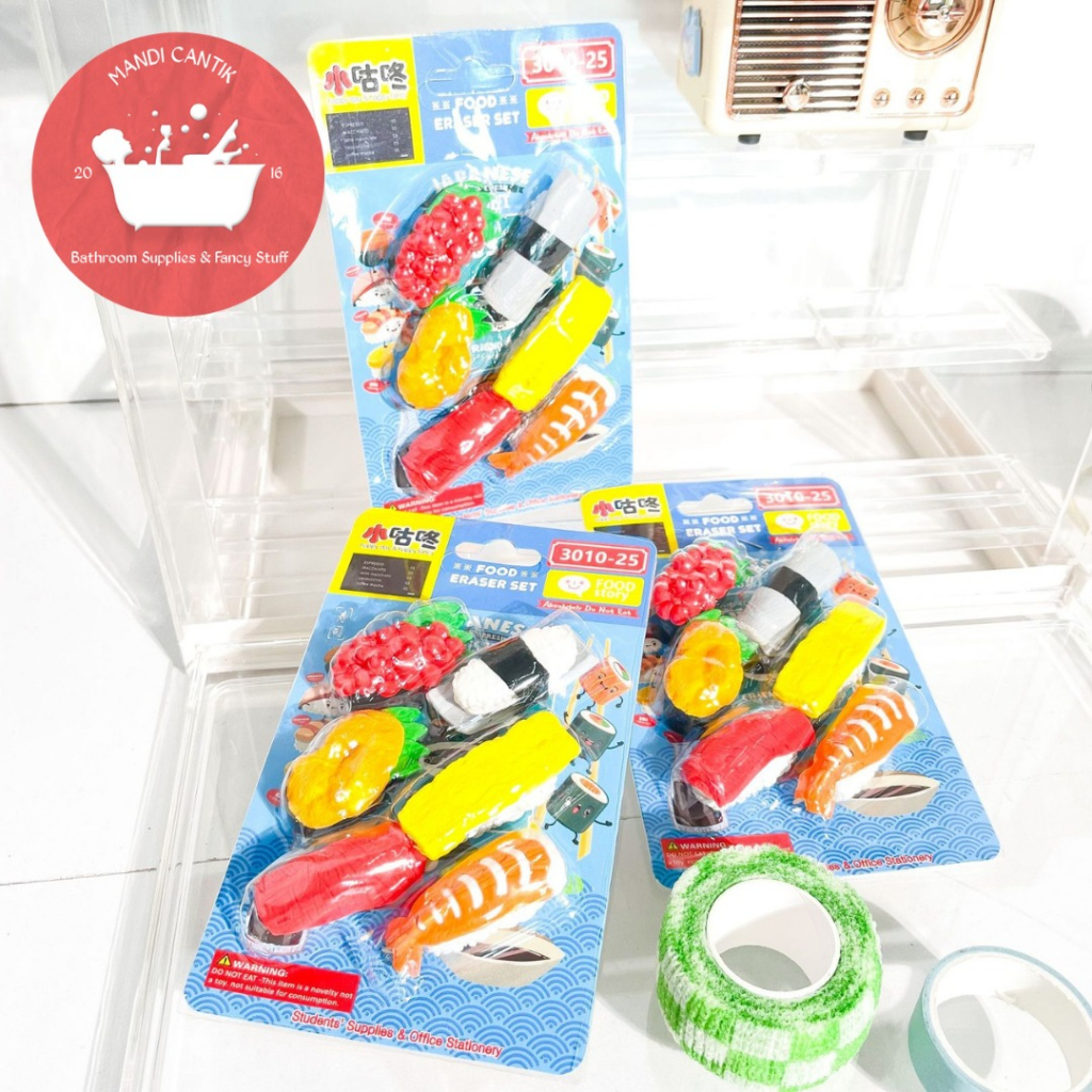 

MANDICANTIK penghapus sushi // RAMEN stip eraser stationery READY JAKARTA COD tip ex Alat Tulis Jkt
