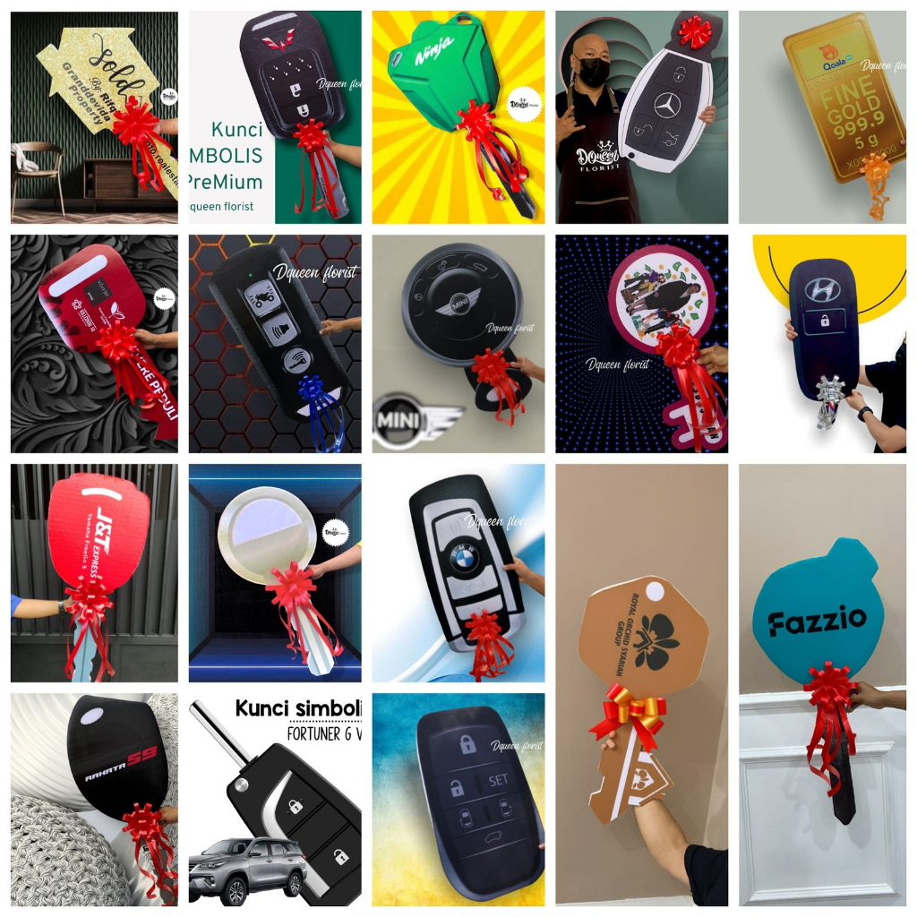 Kunci simbolis dummy motor custom semua tipe kunci rumah simbolis mockup kunci hadiah styrofoam