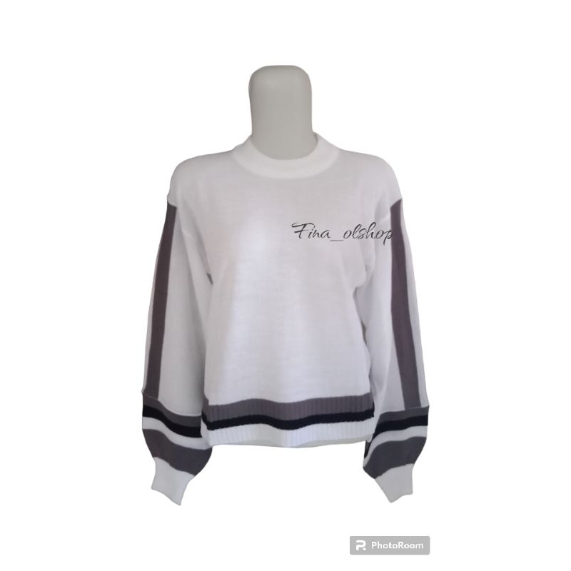 Crop Rajut Wanita Sweater Style Korea