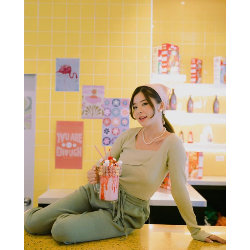 Bebeplum x Elika Boen - Annie Top in Mint Mojito | New with tag | Original