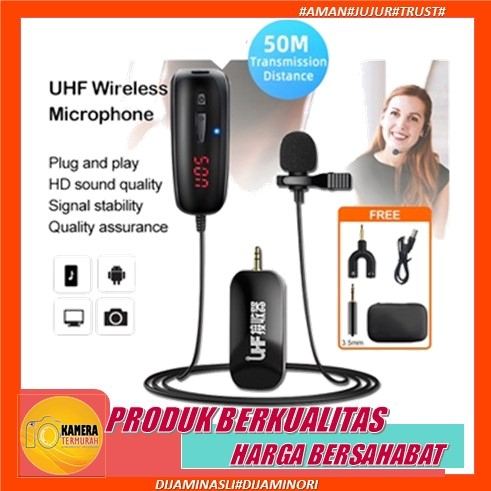 Microphone Mic Clip On Wireless 2.4G PRANK VLOG untuk Smartphone HP