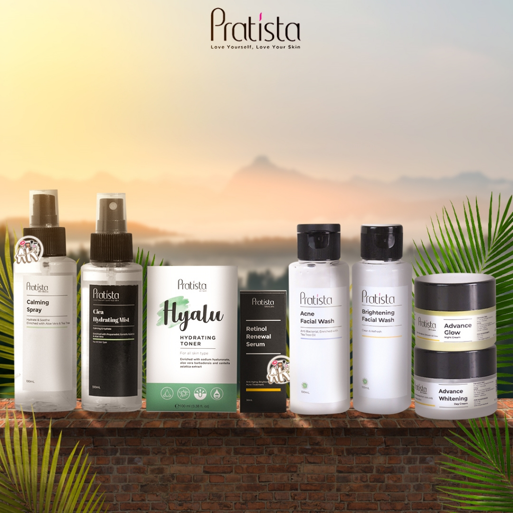 PRATISTA SKINCARE SERIES ( CREAM DAY & NIGHT / FACIAL WASH / FACE MIST / SPRAY CALMING / SERUM RETIN