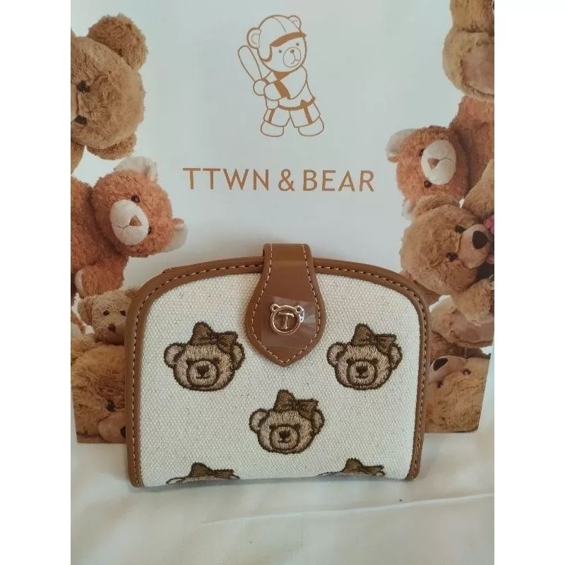 Ttwn Canvas Bear Wallet