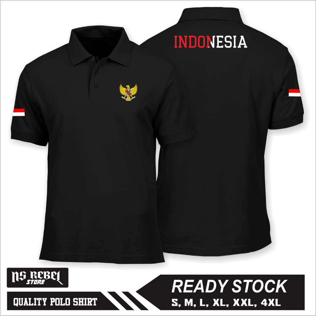 Polo Shirt Kaos Polo Kerah Hari Kemerdekaan Indonesia
