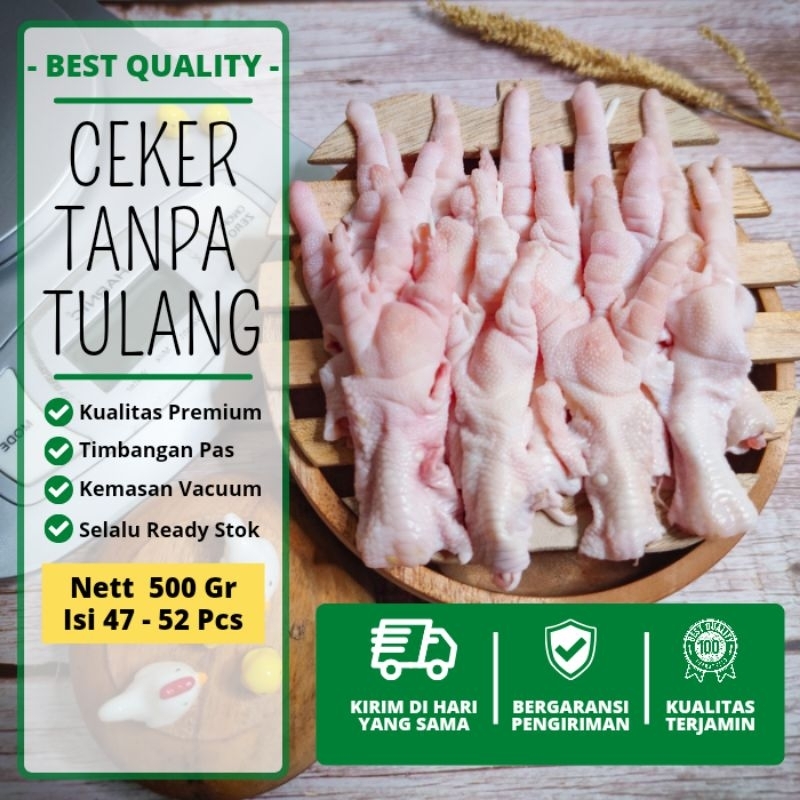 

Ceker Ayam Tanpa Tulang 500 Gram | Ceker Tanpa Tulang Korea | Ceker Ayam Bersih Frozen