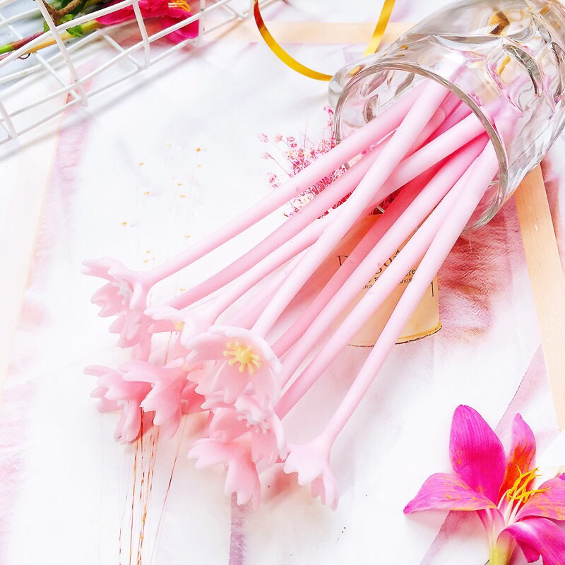 

BOLPEN MOTIF BUNGA PINK LUCU MURAH / PULPEN BUNGA SAKURA / CUTE SAKURA PINK PEN