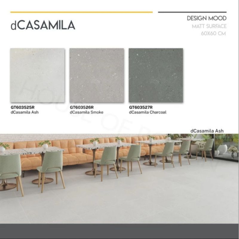 Roman Granit dCasamila series 60x60 / dCasamila ash / dCasamila smoke / dCasamila charcoal / lantai 