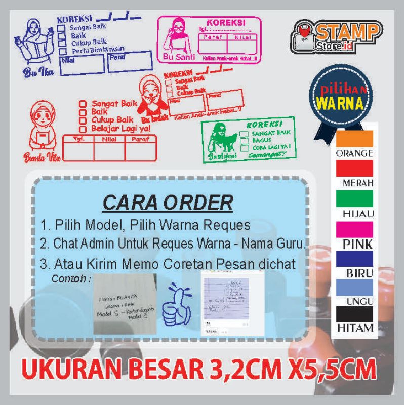 

STAMPEL PENILAIAN GURU/BISA PAKE FOTO SENDIRI/UKURAN BESAR3,2cmx5,5cm