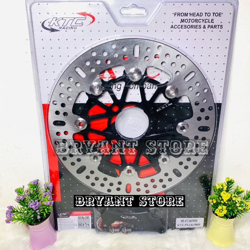 PIRINGAN CAKRAM DEPAN KTC 260MM DISC DISK BRAKE 260 MM BEAT VARIO OLD SCOOPY GENIO SPACY MIO SMILE XEON BAUT 4 DISKBRAKE DISCBRAKE