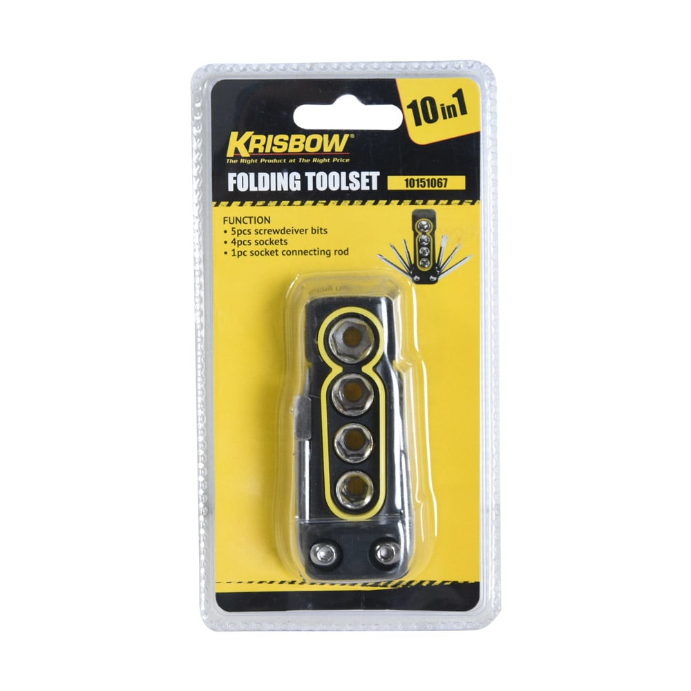 Folding Toolset 10 IN 1 Krisbow 10151067