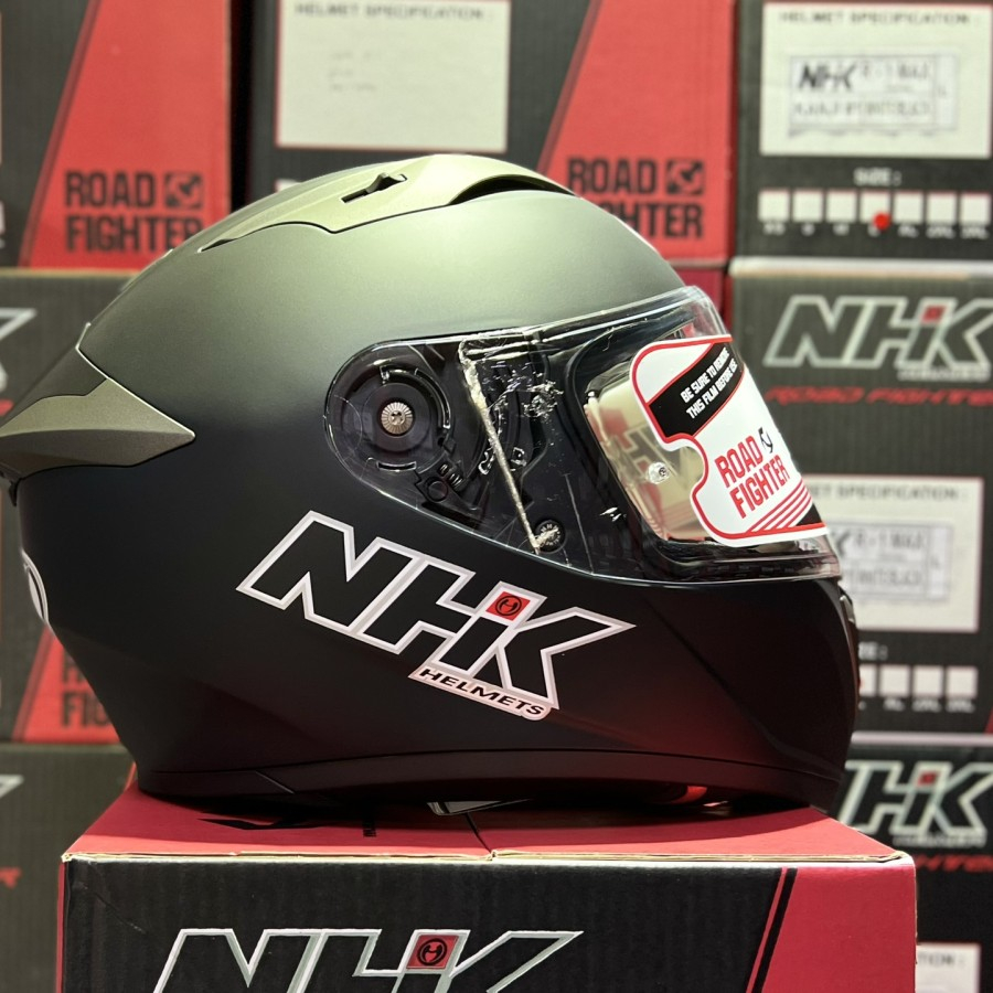 HELM NHK GP Prime Solid Black Doff HELM FULL FACE