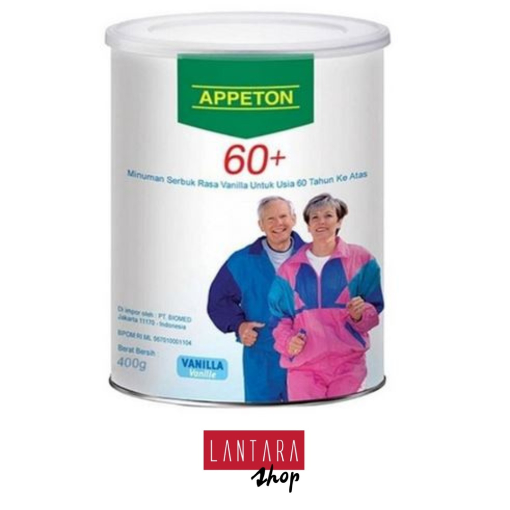 

Susu Lansia Orangtua Appeton 60+ 400 Gram Rasa Vanila