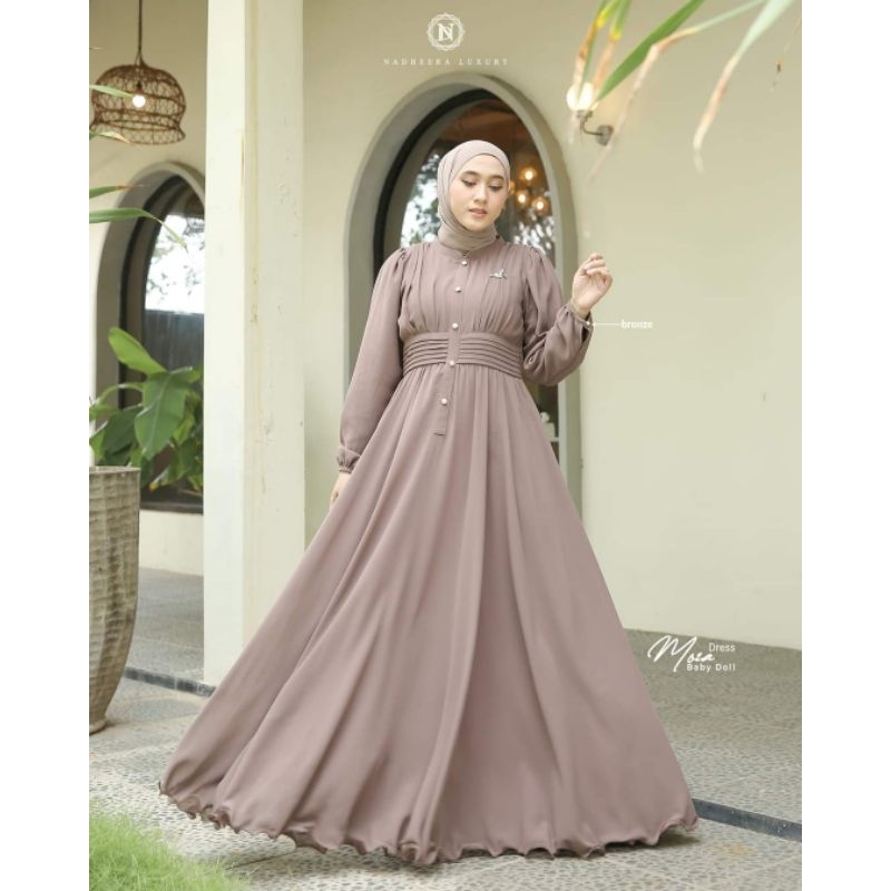 MOZA DRESS NADHEERA LUXURY✓DRESS SULTAN✓SIMPLE✓DRESS MEWAH✔️