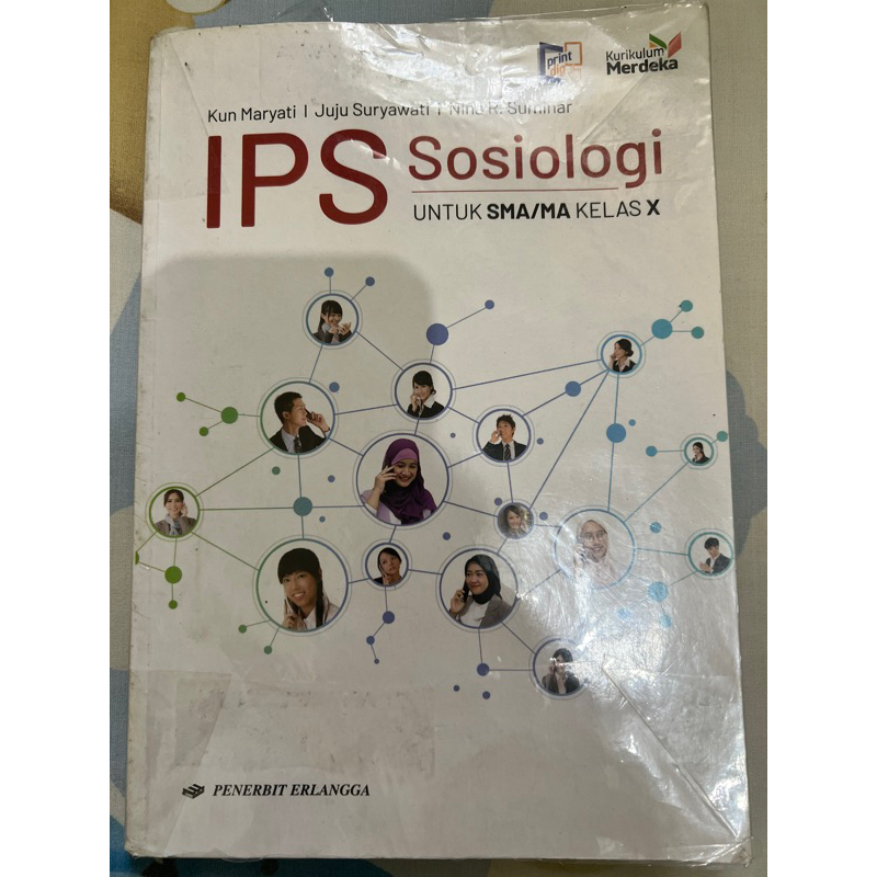 Buku Sosiologi Kelas X SMU Kurikulum Merdeka Penerbit Erlangga (Bekas).