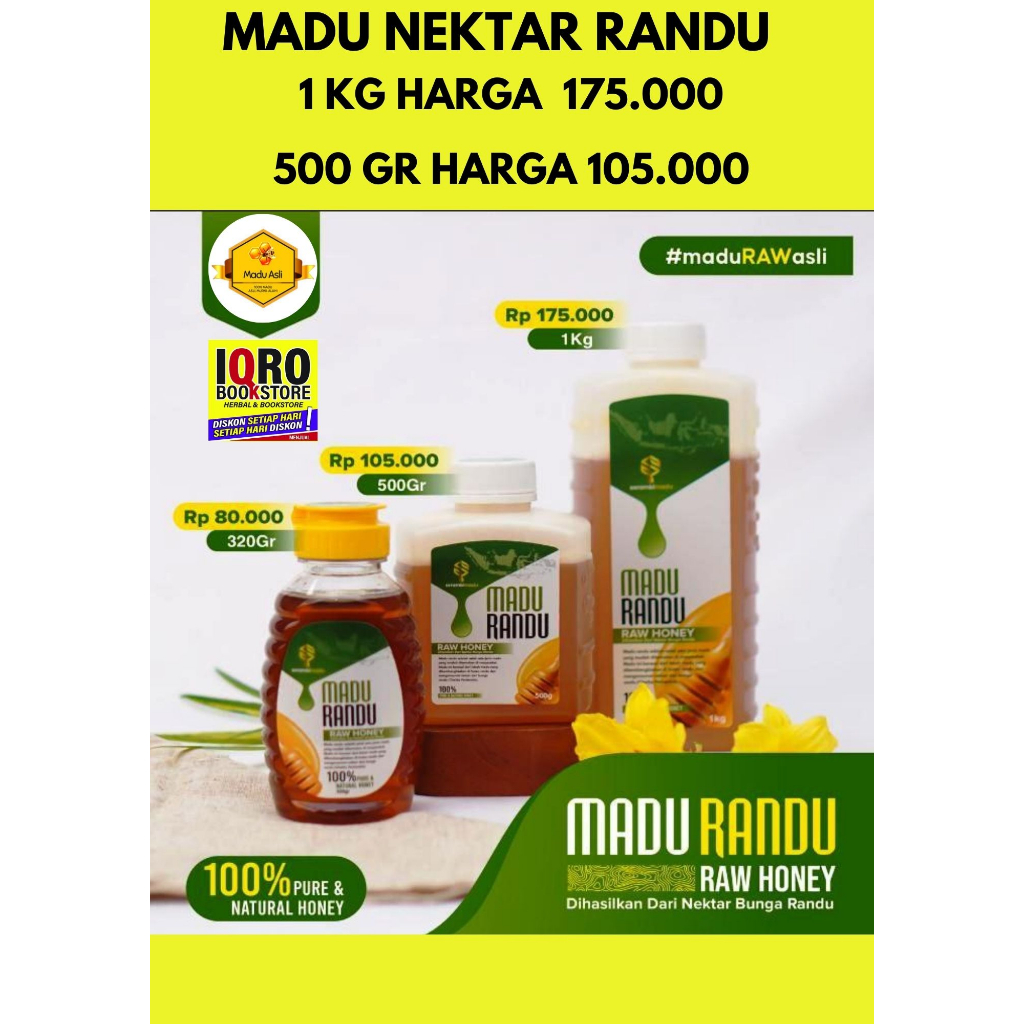 

MADU NEKTAR BUNGA RANDU 1 KG