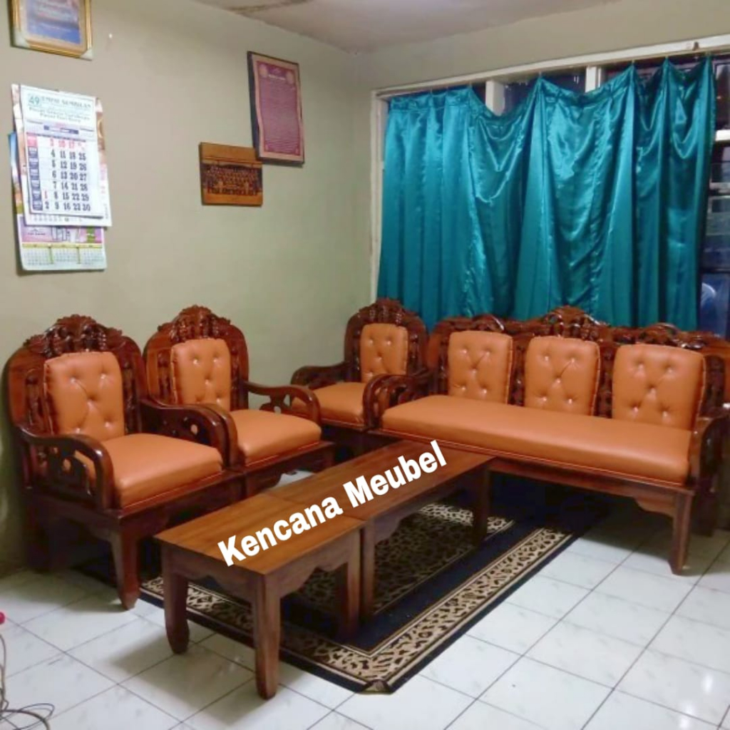 Kursi Tamu Sofa Hongkong Sofa Minimalis Kayu Jati