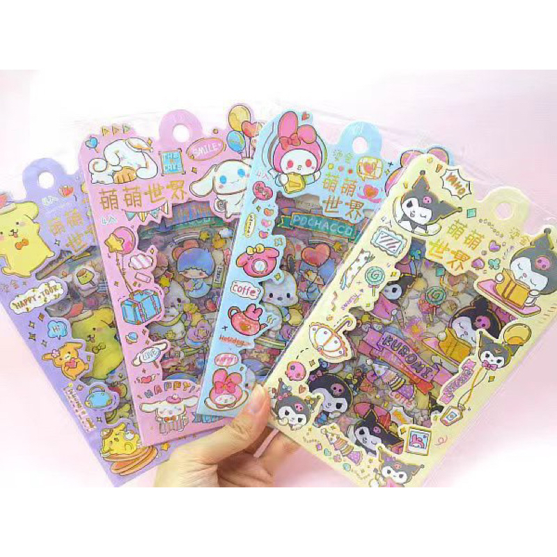

( KKM ) Pack 2D Stickers 1 Pak isi 4 Lembar Cutting Sticker Waterproof