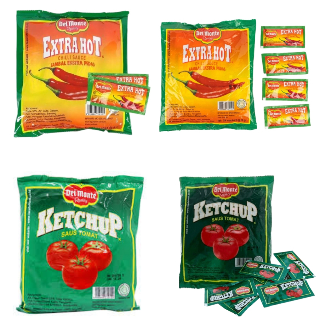 

Delmonte Sambal Extra Hot | Saus Tomat Sachet isi 24