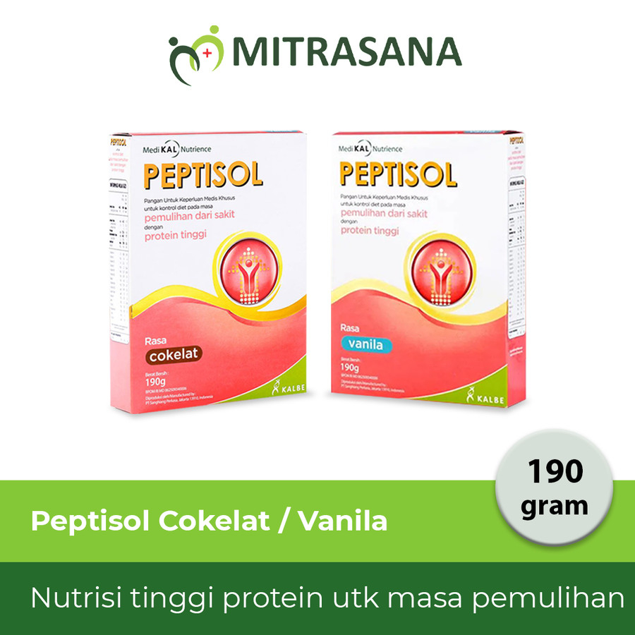 

Peptisol Vanilla Coklat 189 Gram - Nutrisi Tinggi Protein