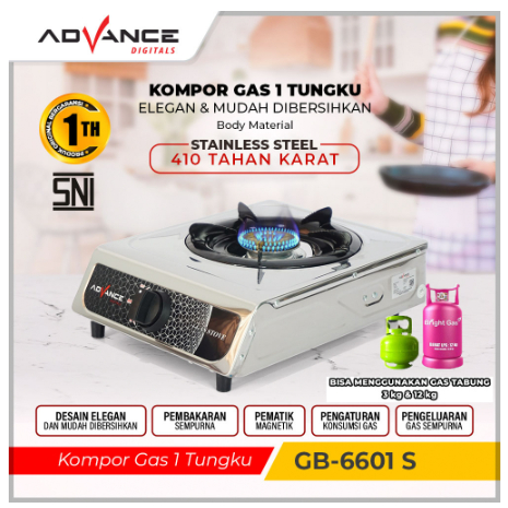 Advance Kompor Portable/Kompor 1 tungku/Kompor Gas 1 Tungku/Portable Stove 1 Tungku Gas Stainless