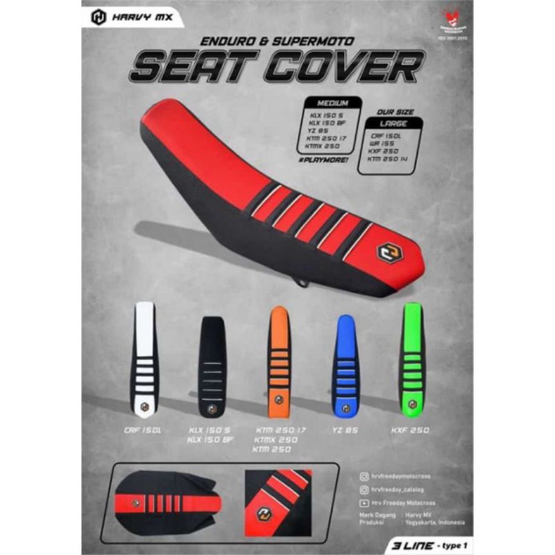 SARUNG JOK CRF 150L KLX BF DTRACKER SEAT COVER 3LINE HRV
