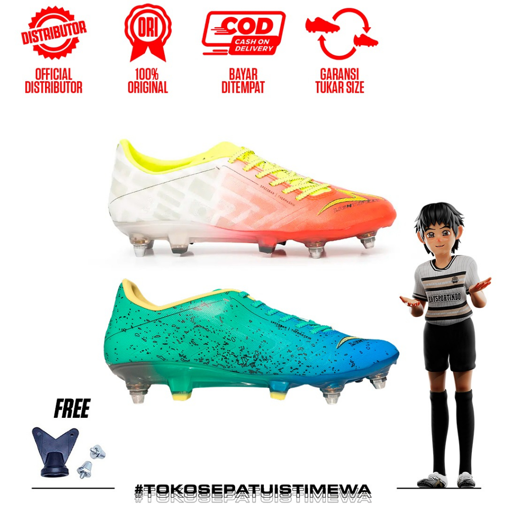 SEPATU SEPAKBOLA SPECS ACCELERATOR LIGHTSPEED 4 ELITE SG 2 WARNA