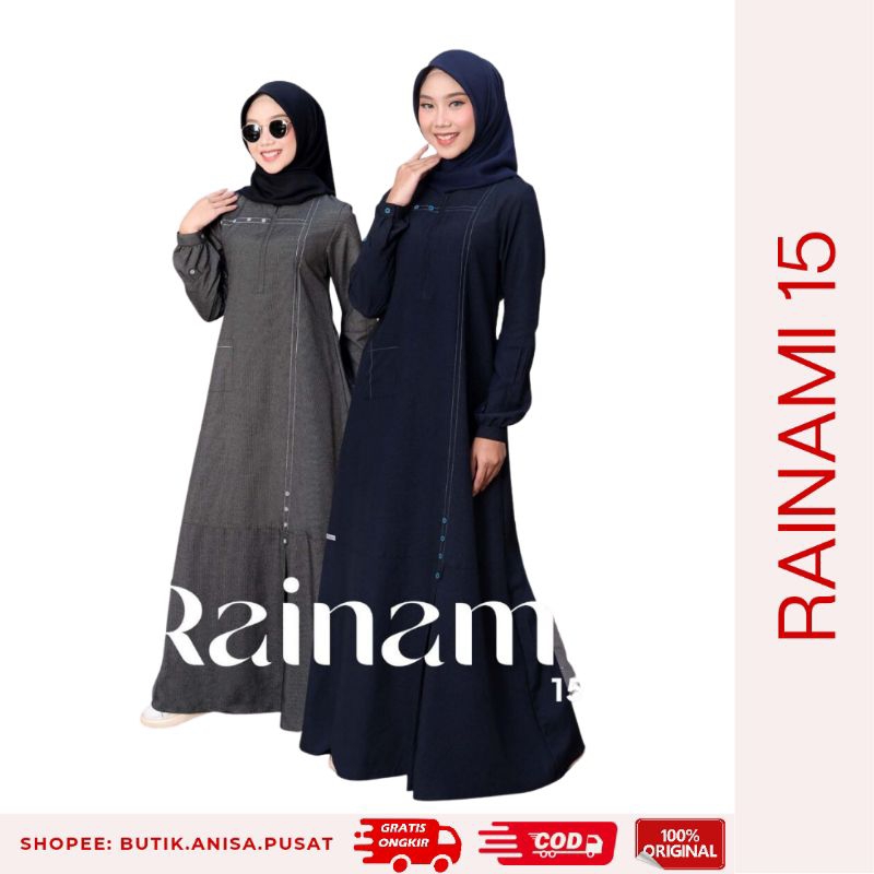 ETHICA Gamis Rainami 15 Blue Black dan Dark Grey