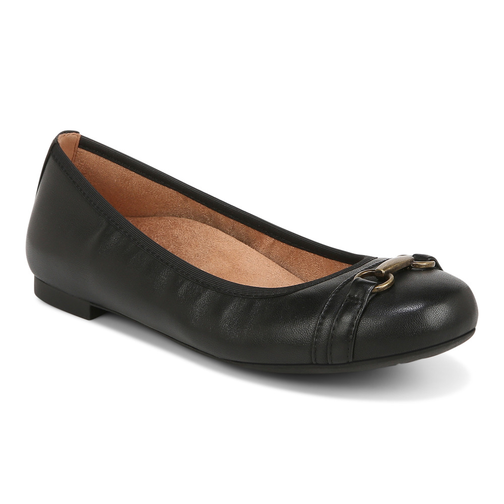 Vionic Delanie Black Flat shoes Wanita