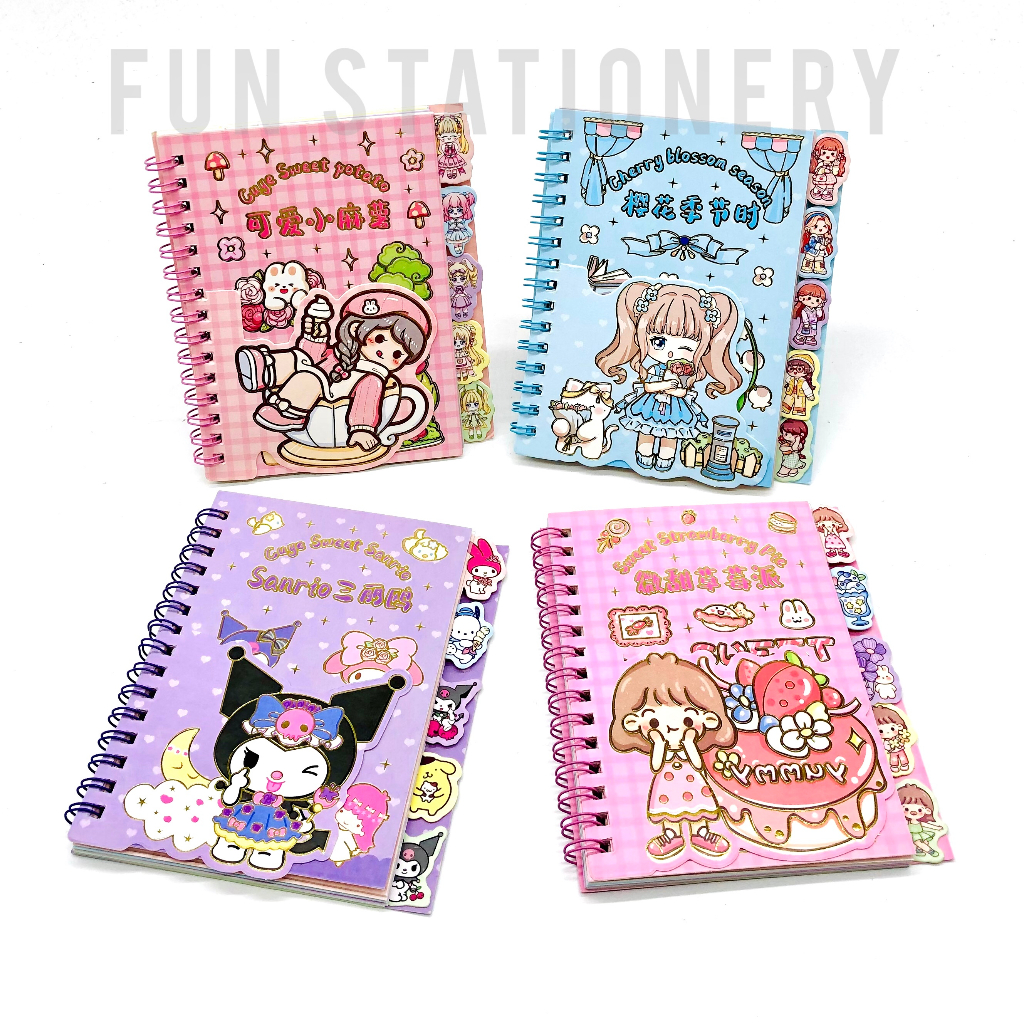 

BUKU STICKER DIY SANRIO MOMO MLD-A-902 / NOTEBOOK STICKER AESTHETIC KOREA