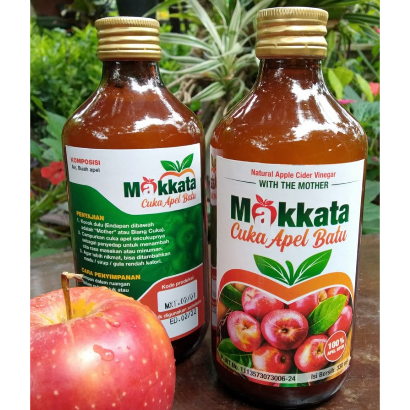 

Cuka Apel Makkata makata 330ml original natural apple