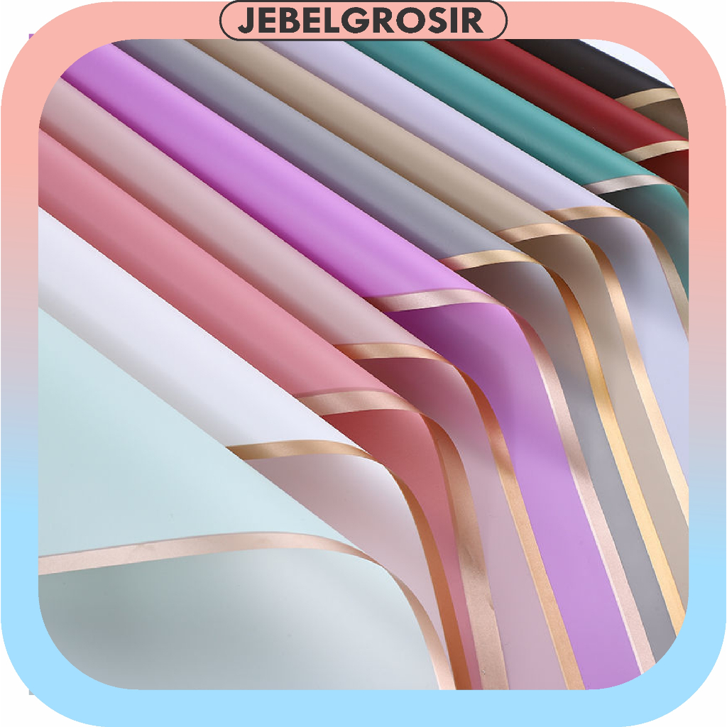 

Flower Wrapping Paper Varian List Gold Kertas Buket Bunga Cellophane Florist KB10