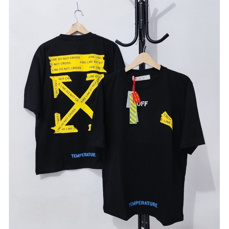 KAOS PENDEK T SHIRT OVERSIZE OFF WHITE PREMIUM COTTON COMBED 24's MIRROR FULL TAG