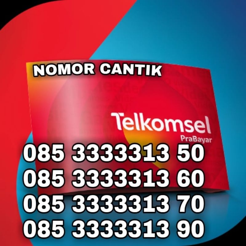 Nomor Cantik Kartu As 085 3333313 50 70 80 90 Kartu Perdana Telkomsel Nomer Panca 33333