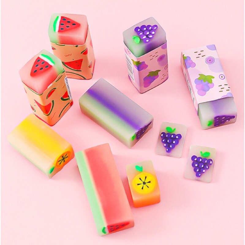 

PENGHAPUS KARET BUAH BUAHAN TERMURAH LUCU / CUTE ERASER PENCIL MOTIF BUAH
