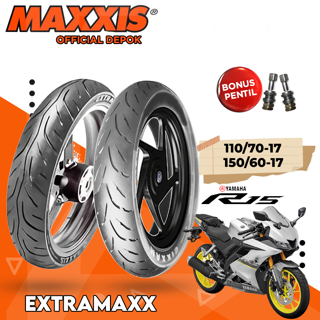 Paket Ban Motor SPORT - SUPERMOTO MAXXIS EXTRAMAXX 110/70-17 + 150/60-17 Tubeless
